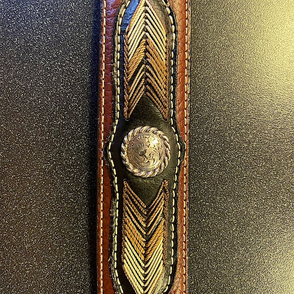 Larry Mahan size 32, Leather Western Belt - Picture 2 of 6